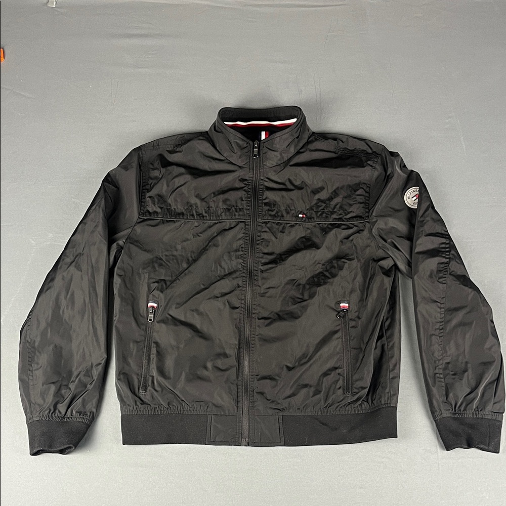 Tommy Hilfiger Men’s Medium Water/Wind Resistant‎ Black Jacket